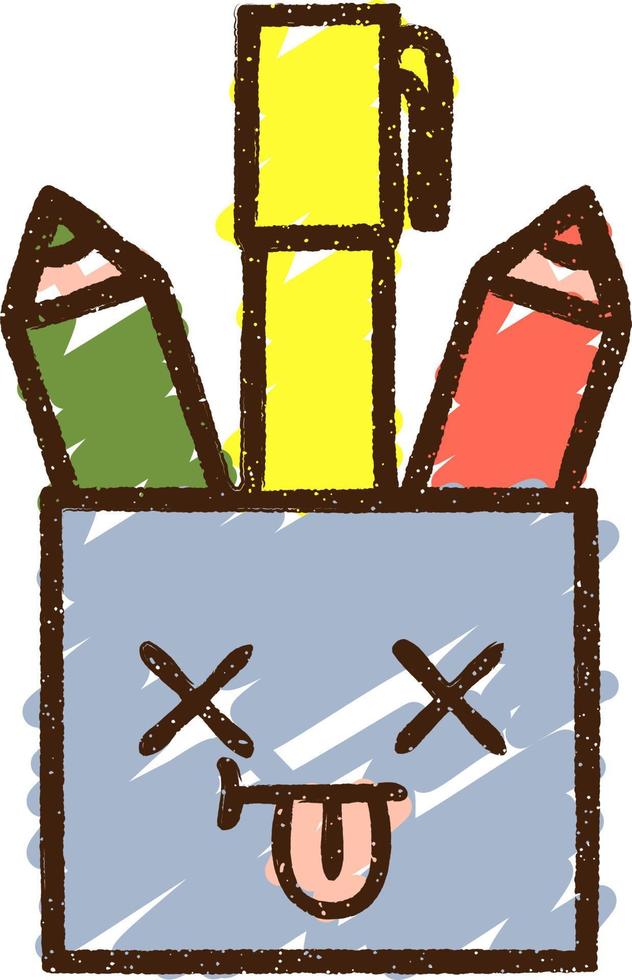 Art Supplies Chalk Drawing 12214743 Vector Art at Vecteezy