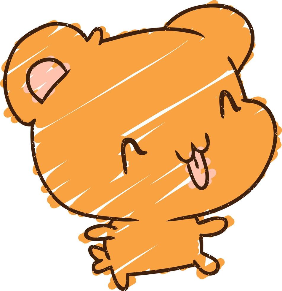Cute Bear Chalk Drawing vector