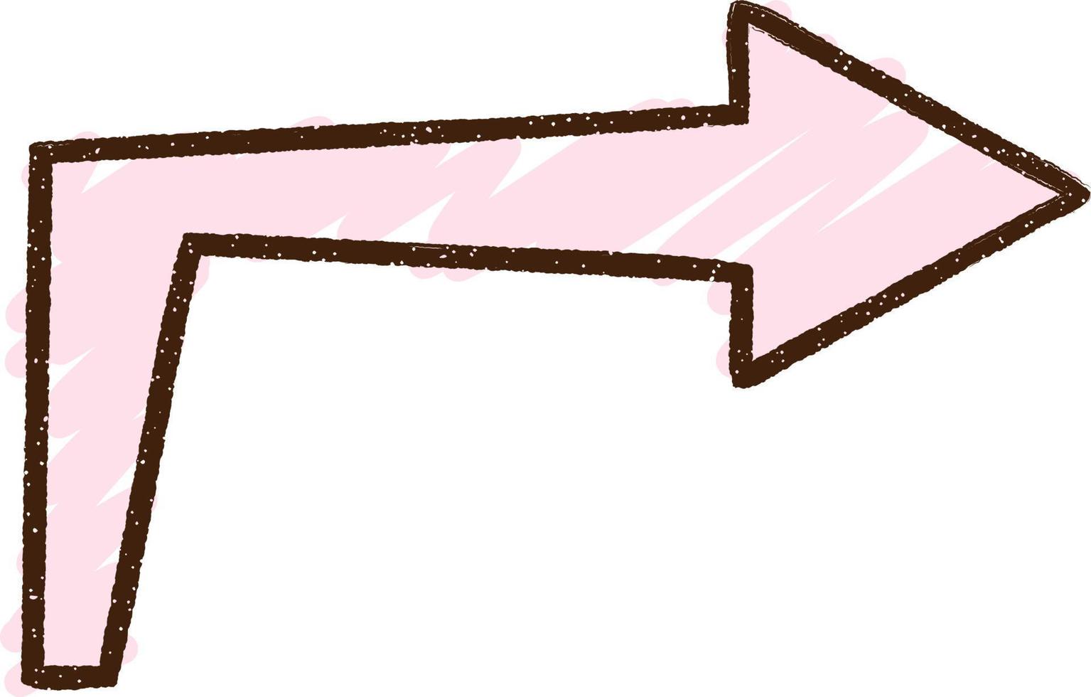 Pointing Arrow Chalk Drawing vector