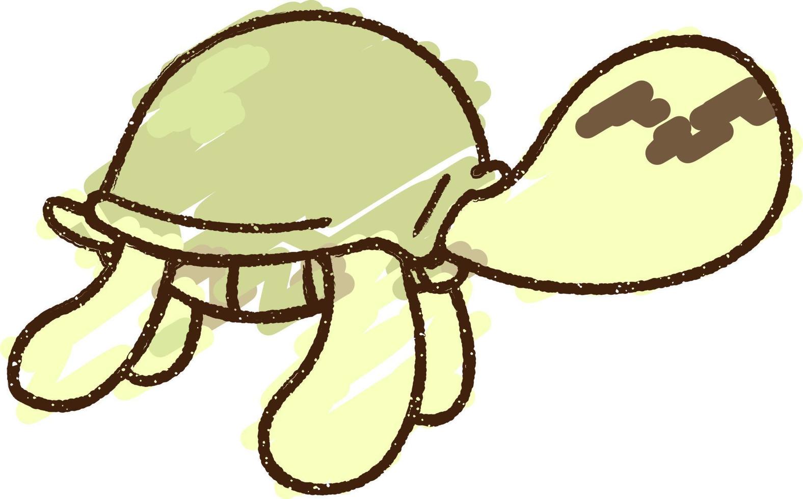 Blurry Turtle Chalk Drawing vector