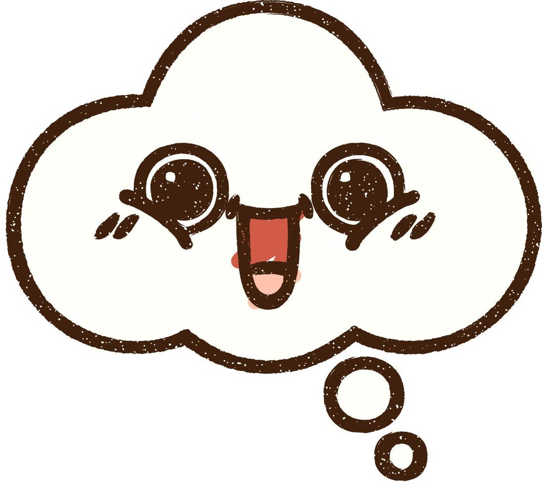 Thought Bubble Chalk Drawing vector
