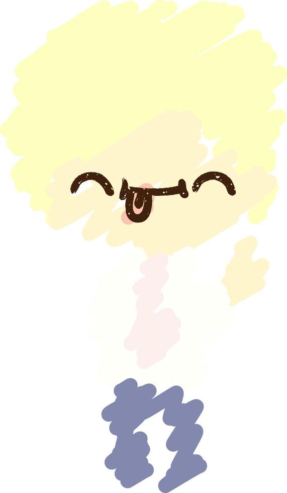 Blurry Man Chalk Drawing vector