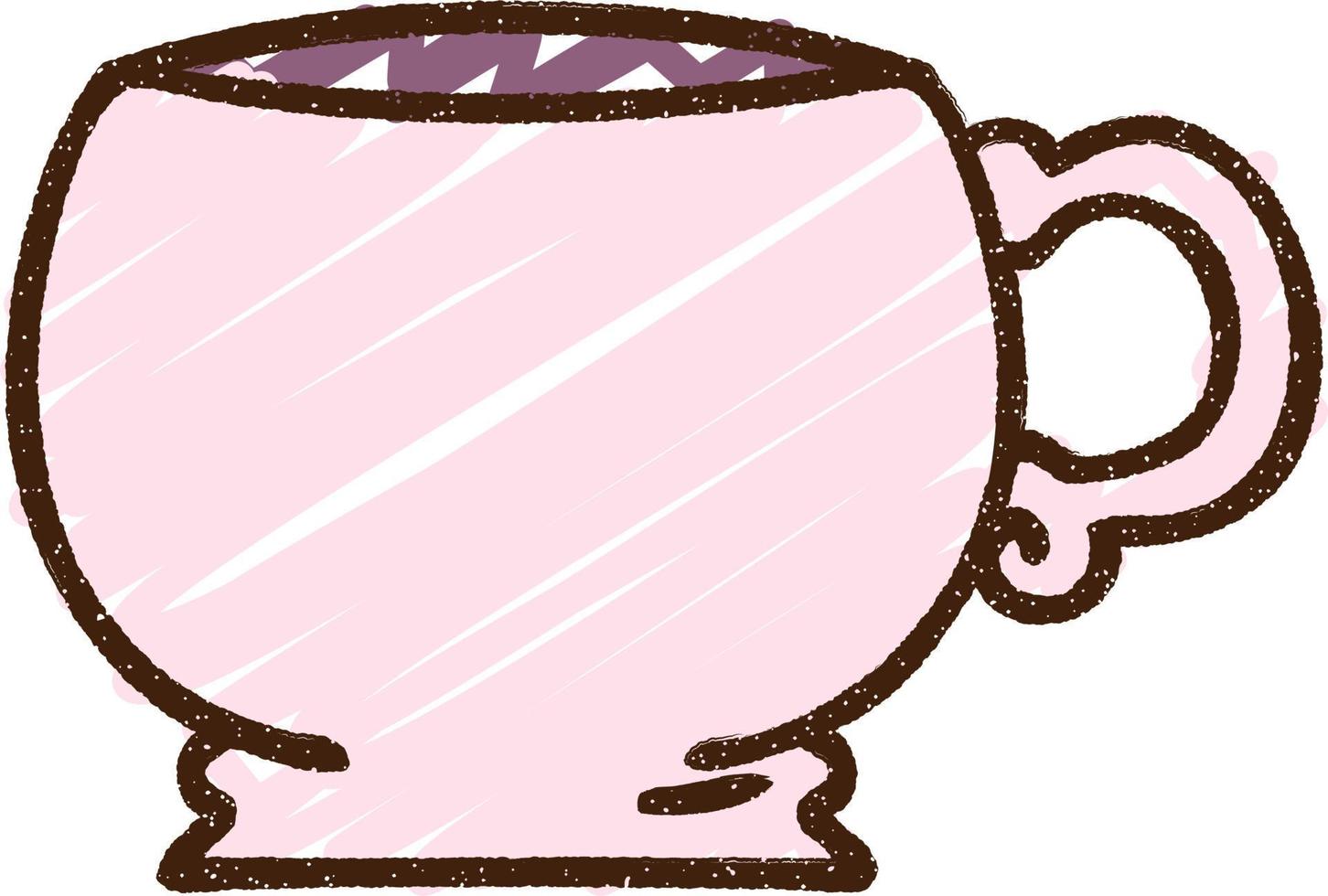 Mug Chalk Drawing vector