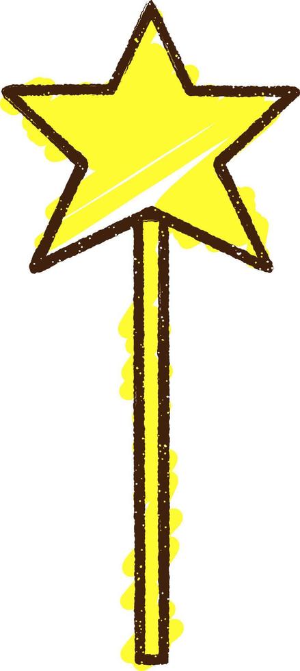 Magic Wand Chalk Drawing vector