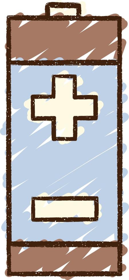 Battery Chalk Drawing vector