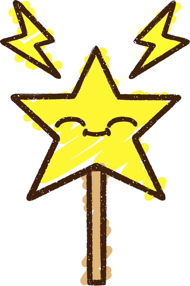 Magic Wand Chalk Drawing vector