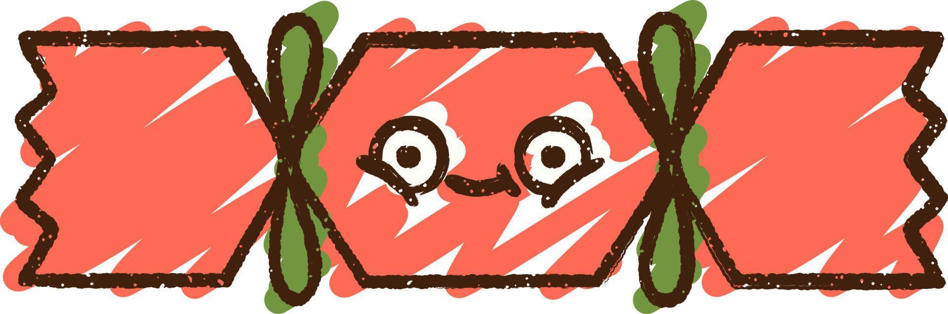 Christmas Cracker Chalk Drawing vector