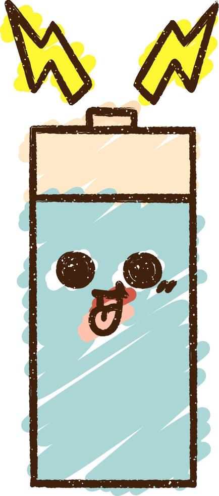 Battery Chalk Drawing vector