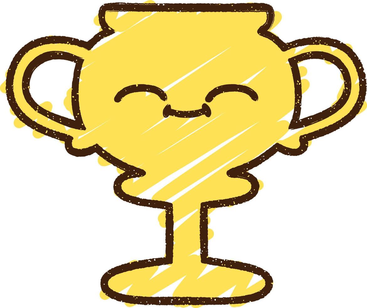 Trophy Chalk Drawing vector