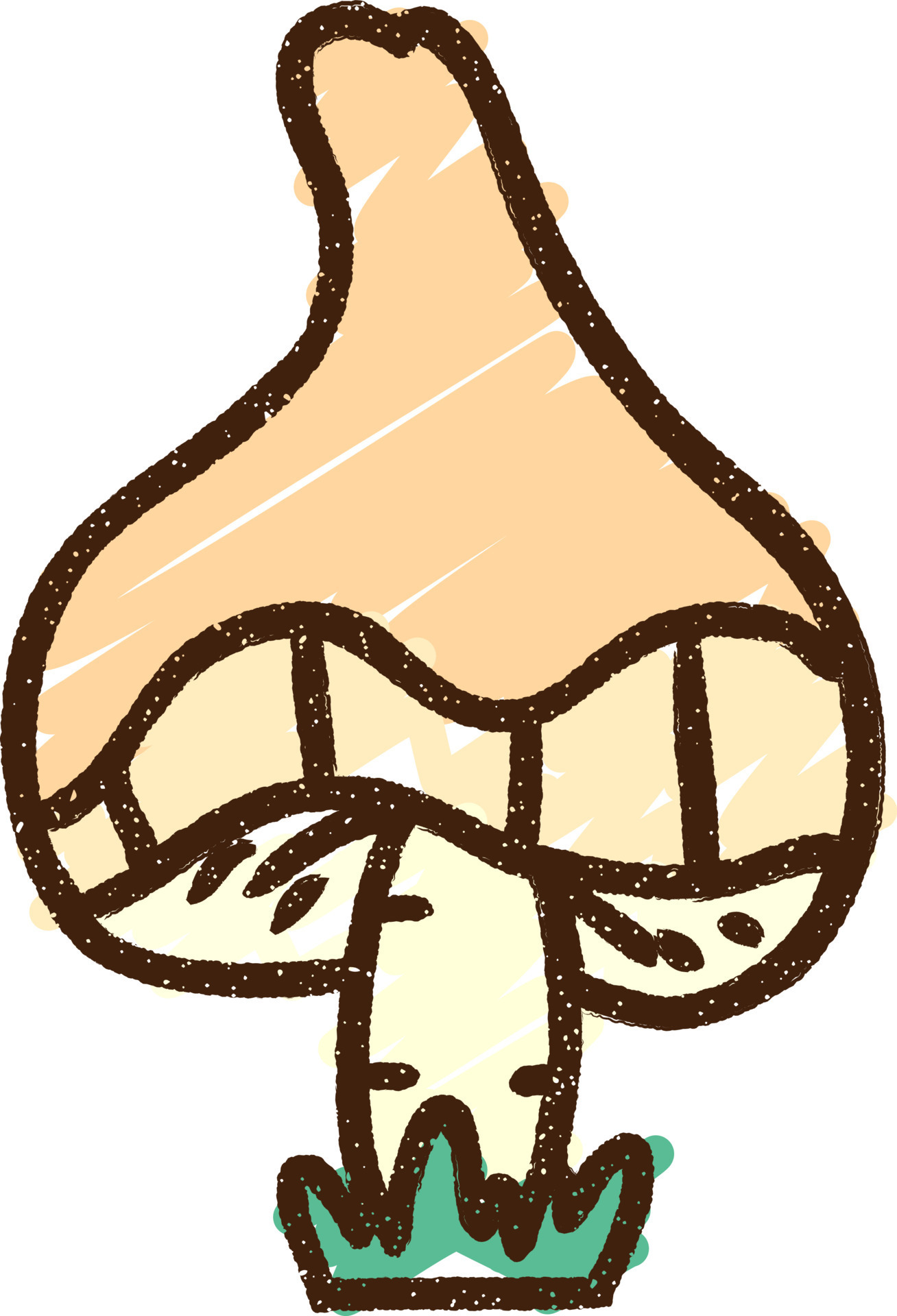 Mushroom Chalk Drawing 12215112 Vector Art at Vecteezy