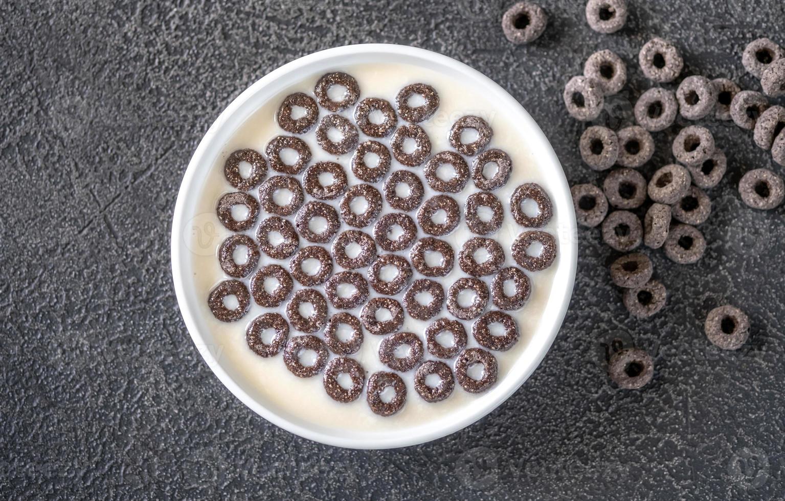 Bowl of cereal rings photo