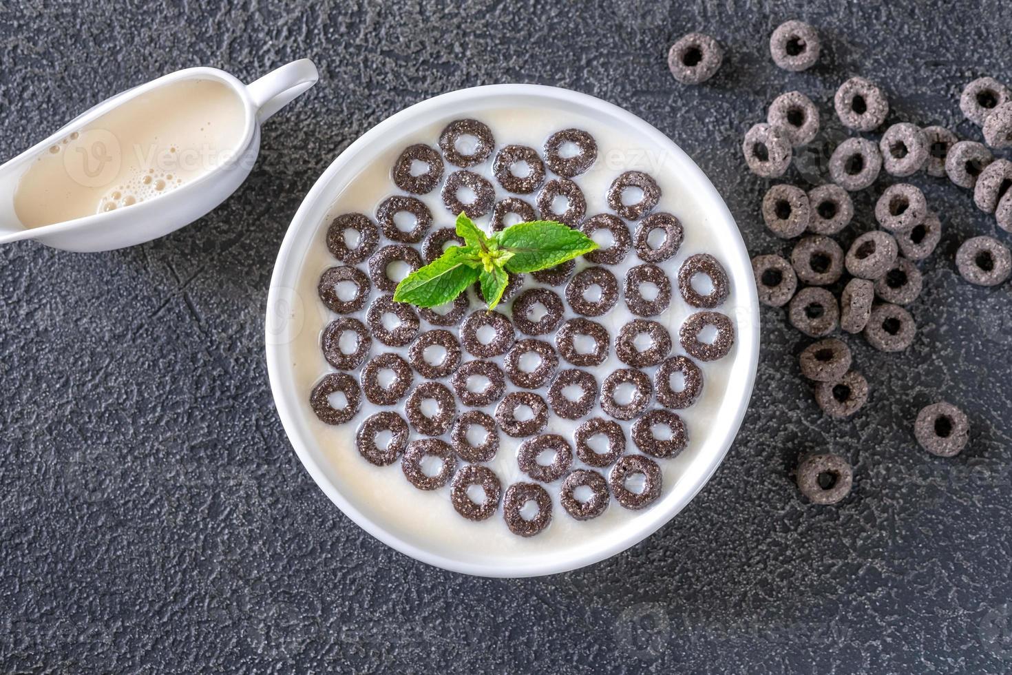 Bowl of cereal rings photo