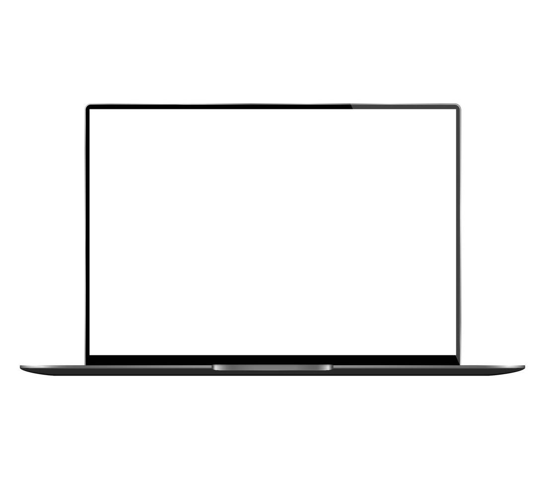 realistic laptop flat vector with on white background