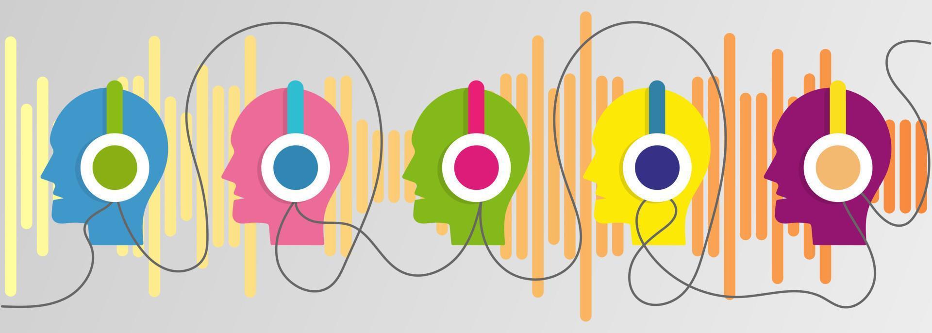 Podcast streaming vector concept illustration.
