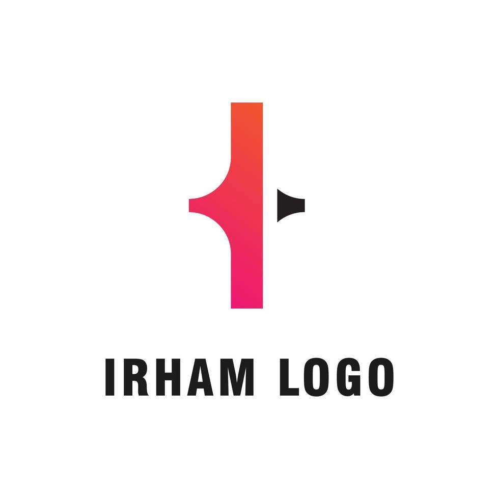Letter I logo design template vector