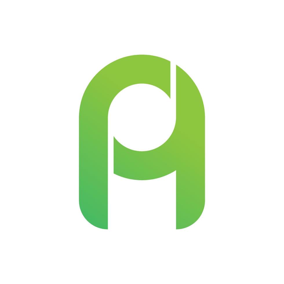 Letter A logo design template on white background vector