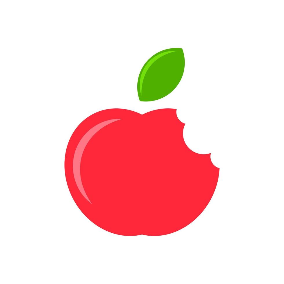 vector de logotipo de icono de manzana simple