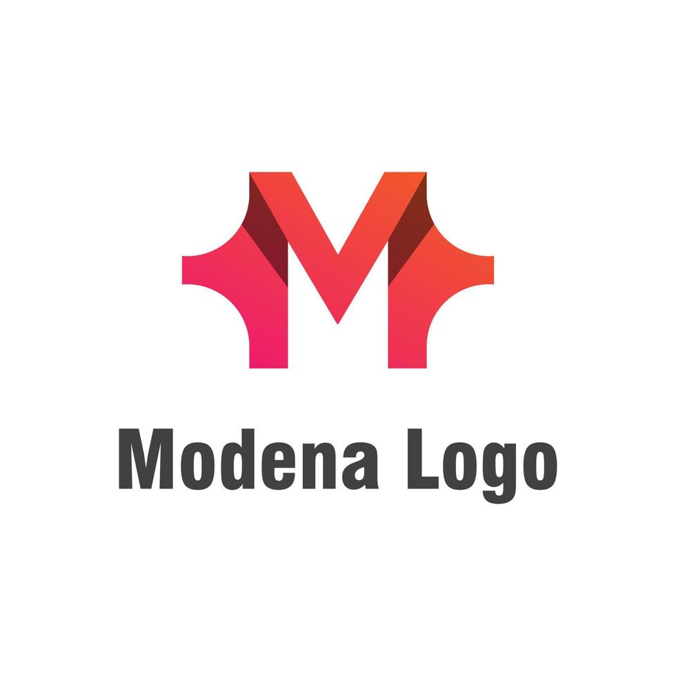 Simple and modern letter M logo design template on white background. suitable for any branding logo design template. vector