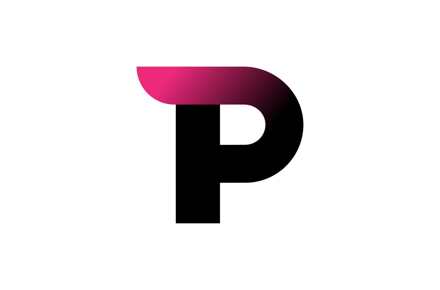 plantilla de diseño de logotipo de letra p vector