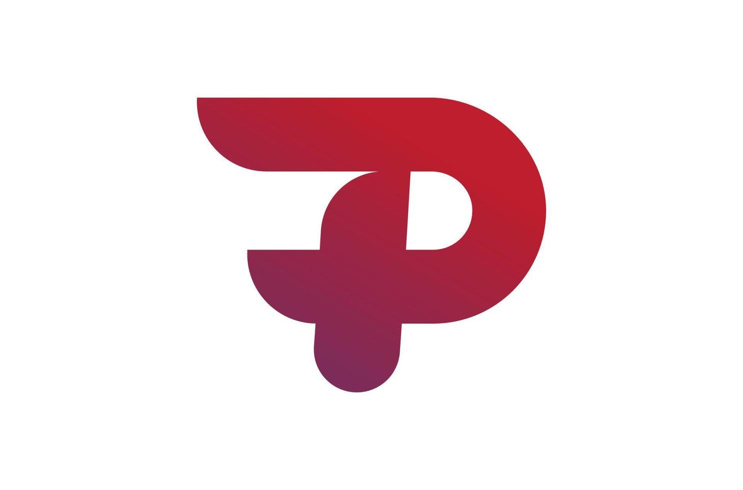 Letter P logo design template vector