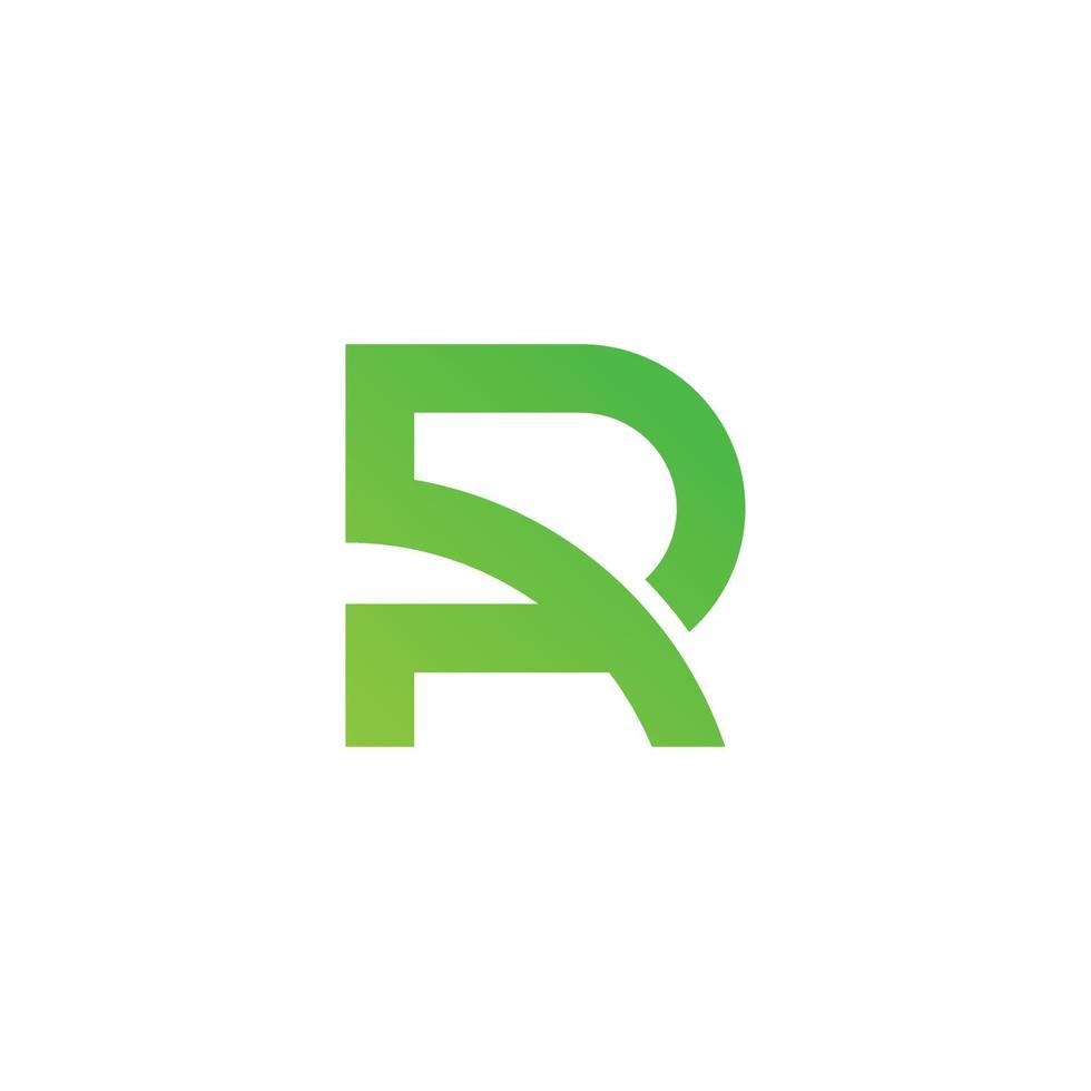 Letter R or RA logo design template on white background vector