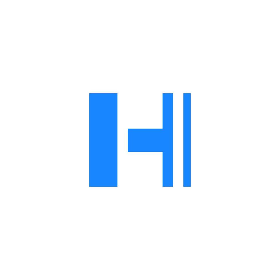 Letter H logo design template on white background vector