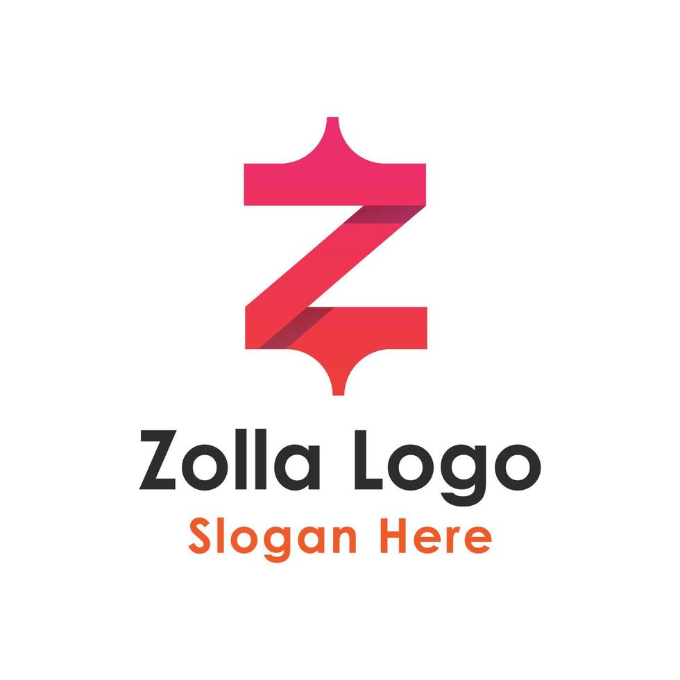 Letter Z logo design template on white background vector