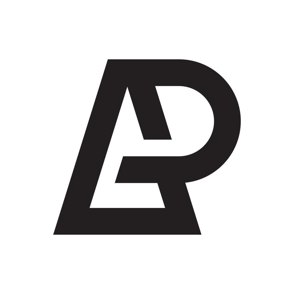 plantilla de diseño de logotipo simple letra ap o gp sobre fondo blanco vector