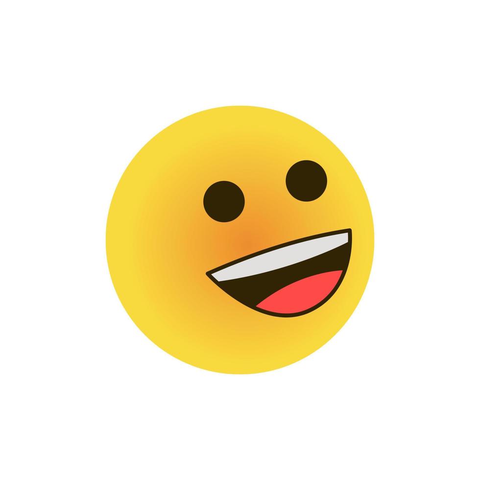 sonrisa emoji personaje ilustración diseño vector