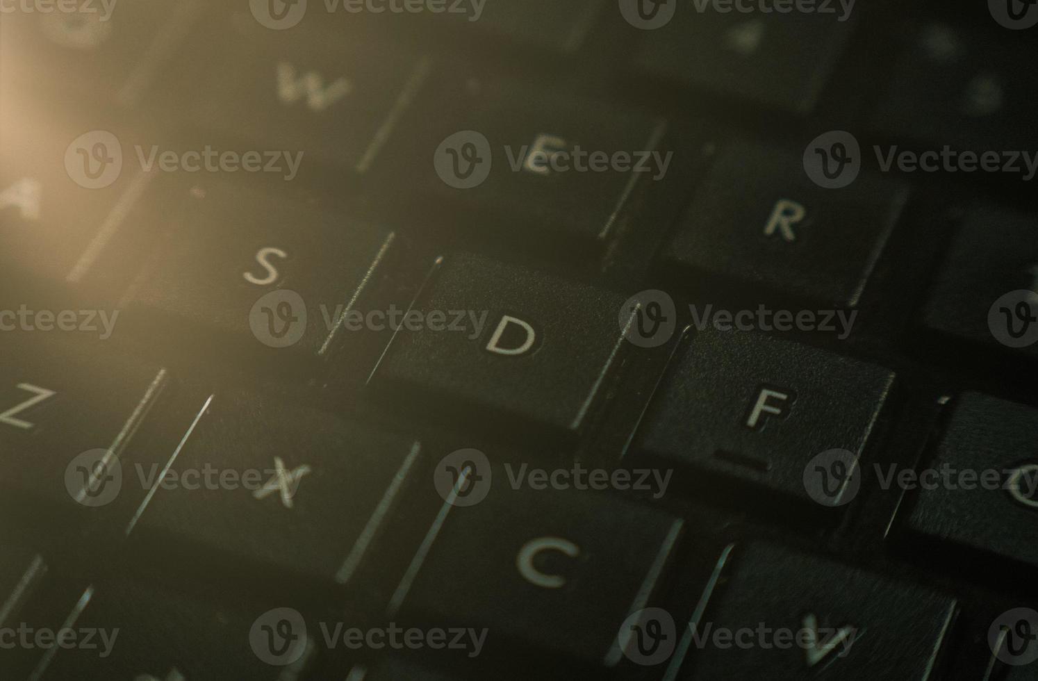 Computer keyboard background with copyspace photo