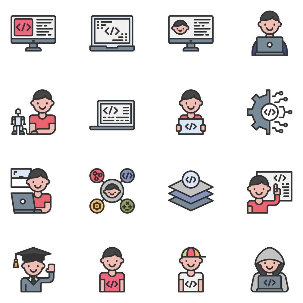 kids coding icon vector , studying, game, development, robotics ...