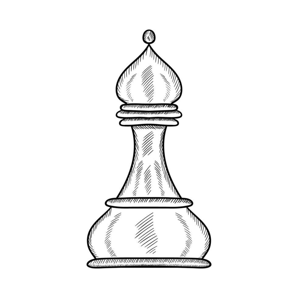 Chess doodle set vector