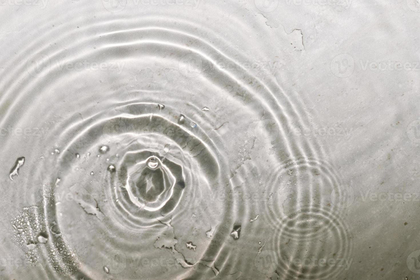Water splash of falling drop with circular waves photo