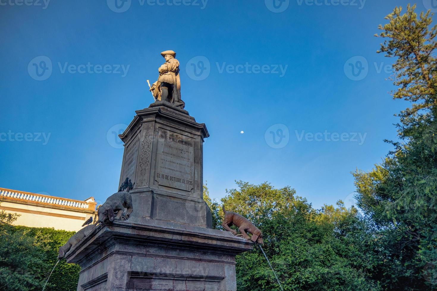 Statue and fountain of the puppies in Queretaro, Mexico photo