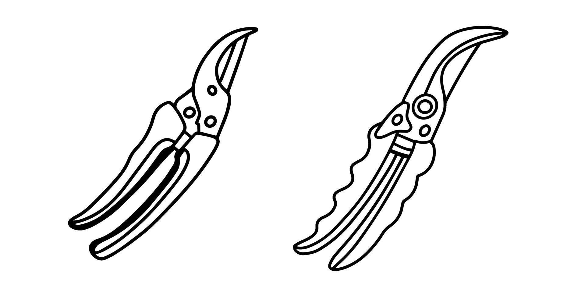 Garden pruners vector illustration