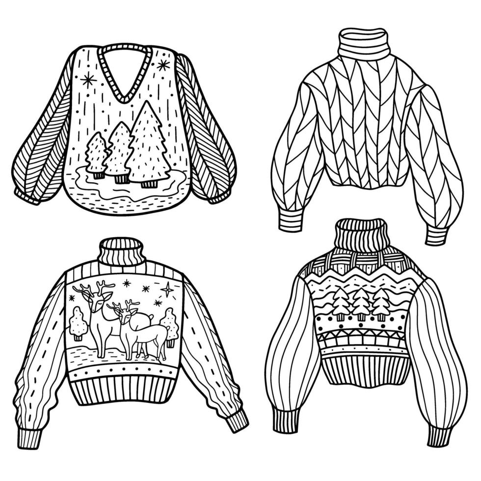 vector de suéteres de invierno