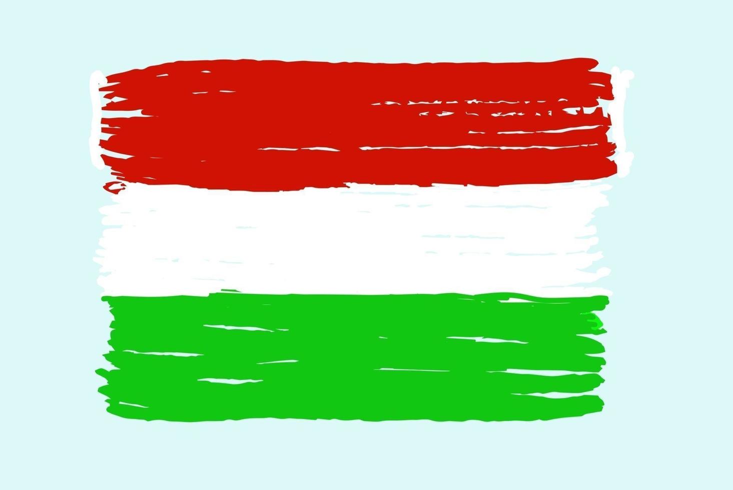 Hungary national flag isolated on a white background. Vector illustration
