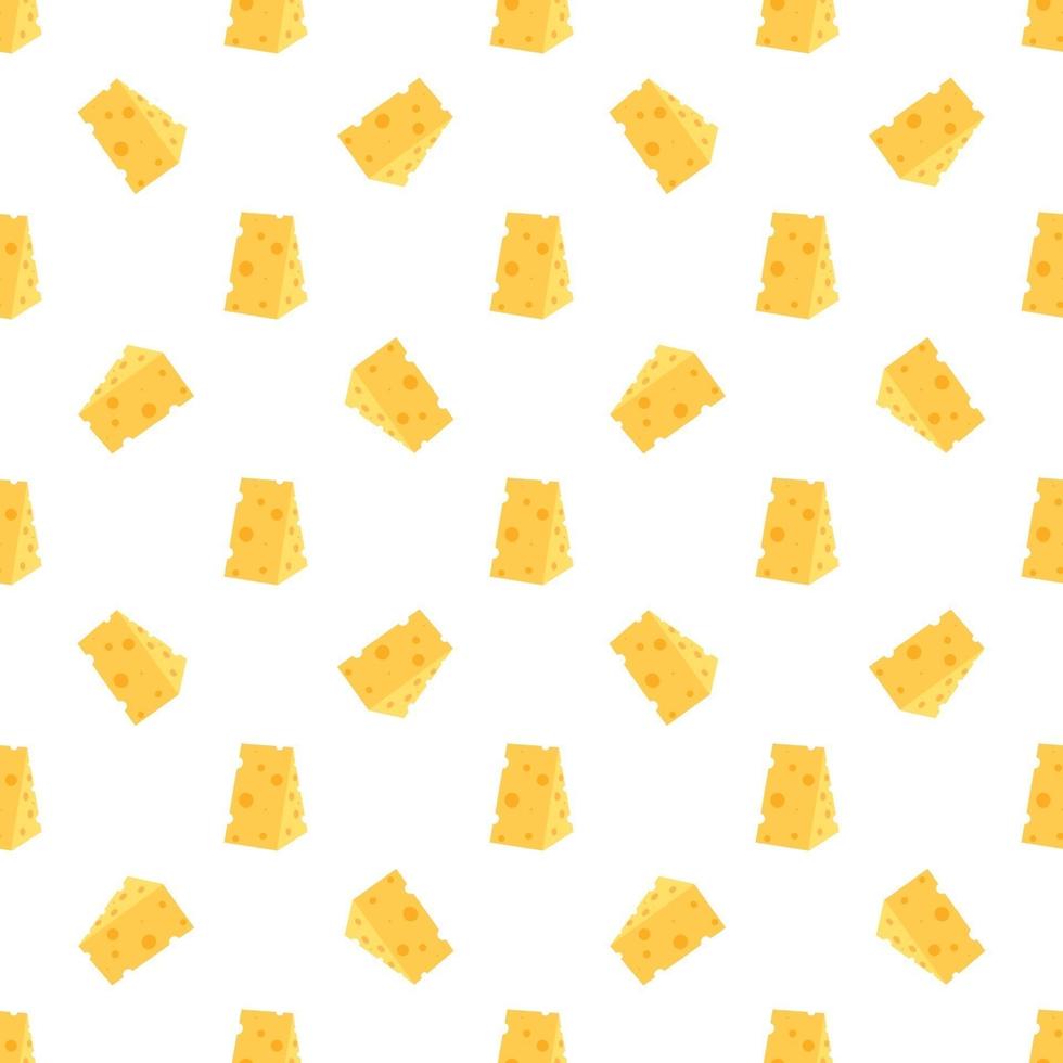 Cheese seamless pattern. Pieces of yellow cheese vector