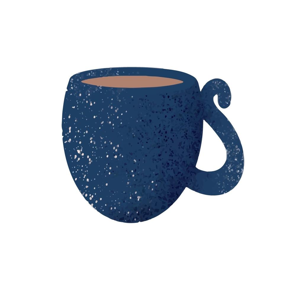 taza de té azul vector