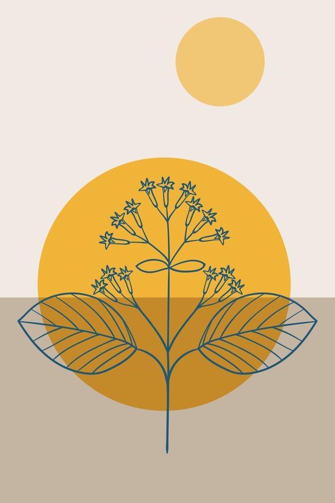 quina bark tree, abstract, poster, minimal vector
