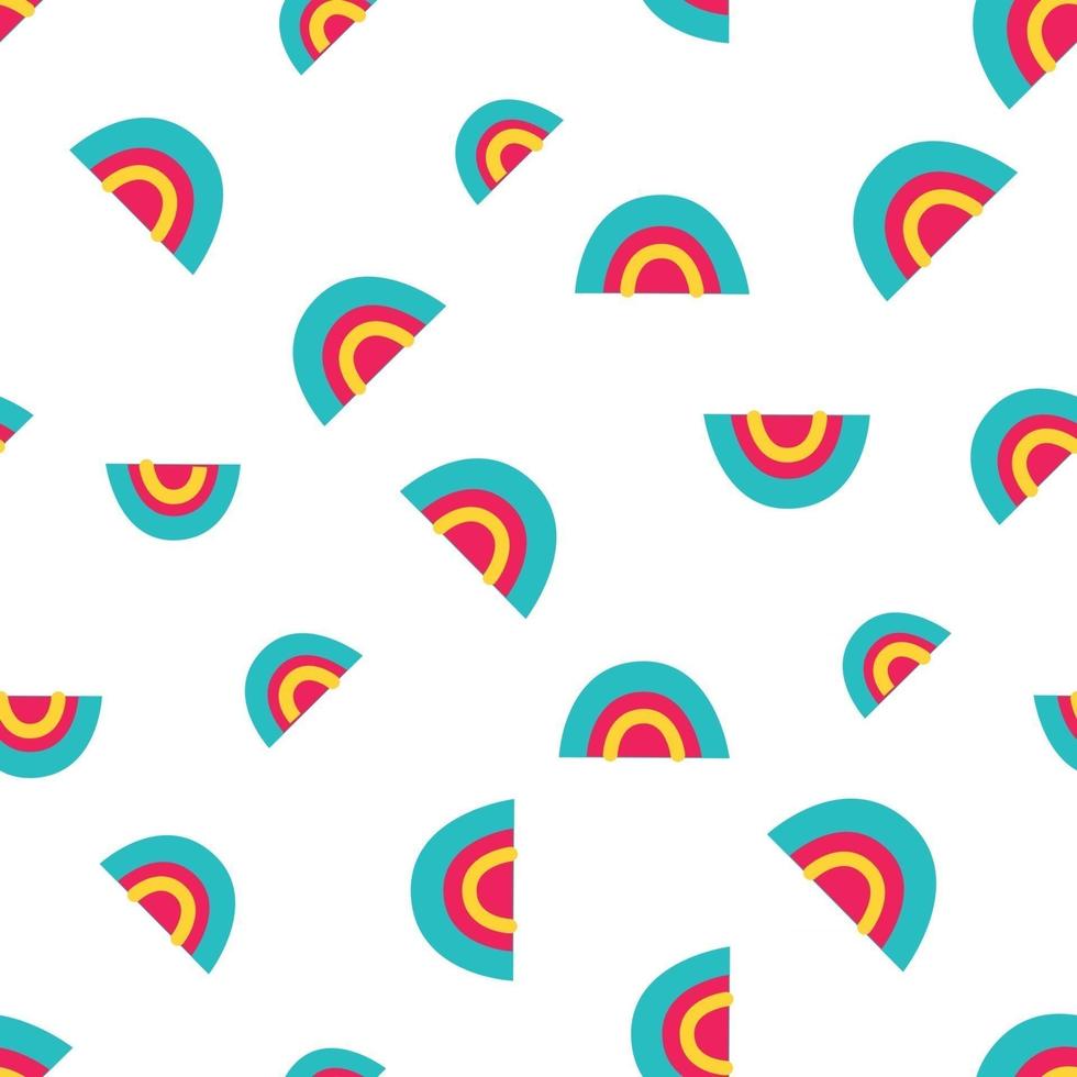 Abstract rainbow seamless pattern. A bright pattern with a rainbow. Vector illustration