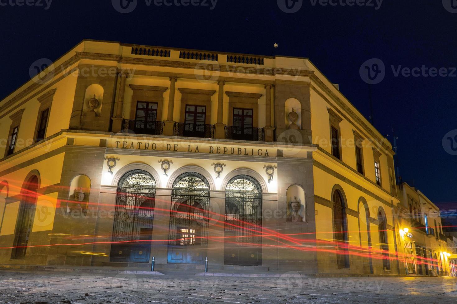 Theater of the Republic at night in Queretaro, Mexico photo