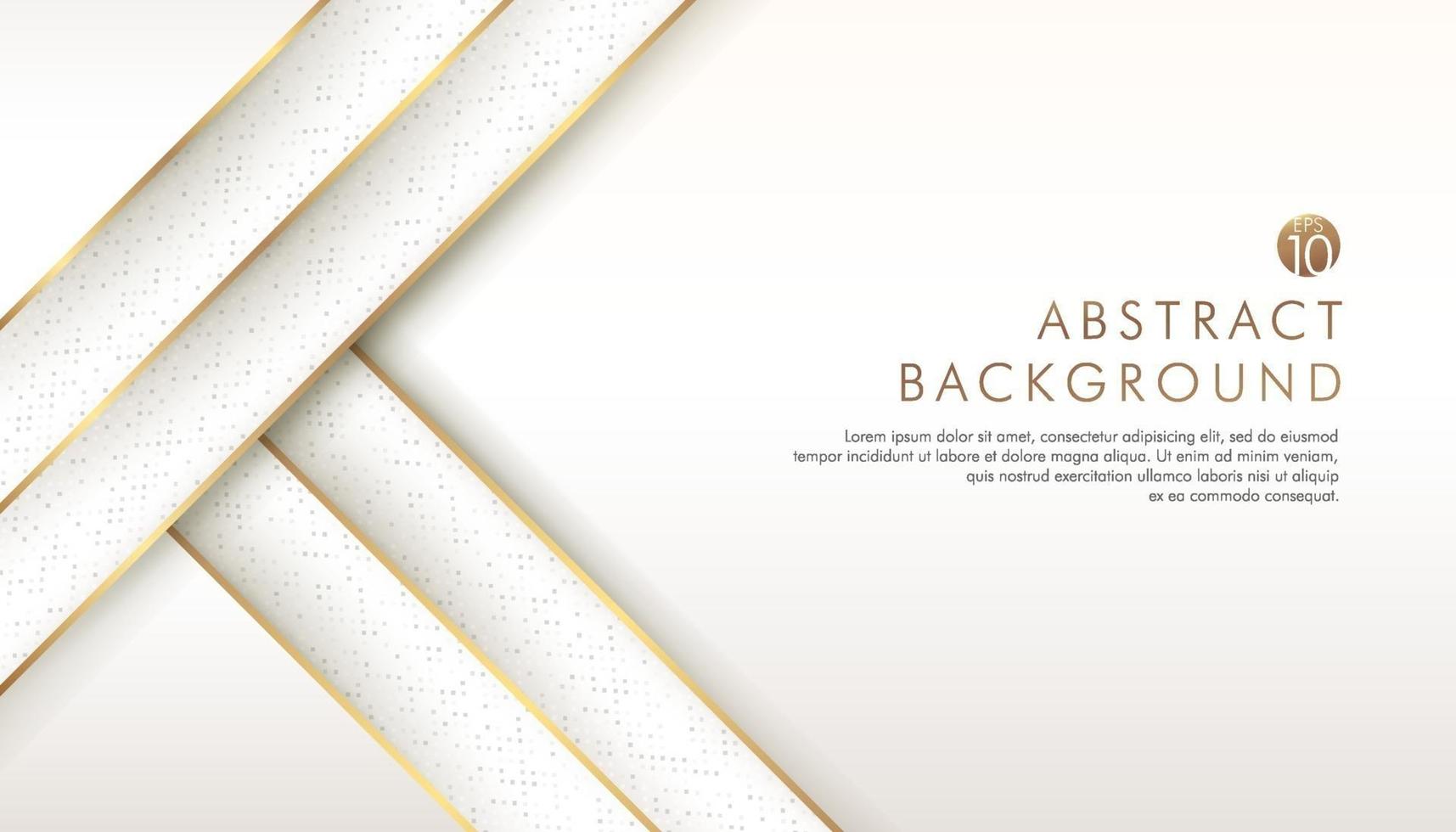 Abstract modern geometric overlap layer luxury design gray white and golden with space for content. Golden dots glitter combination. Premium and elegant design concept. Vector illustration.