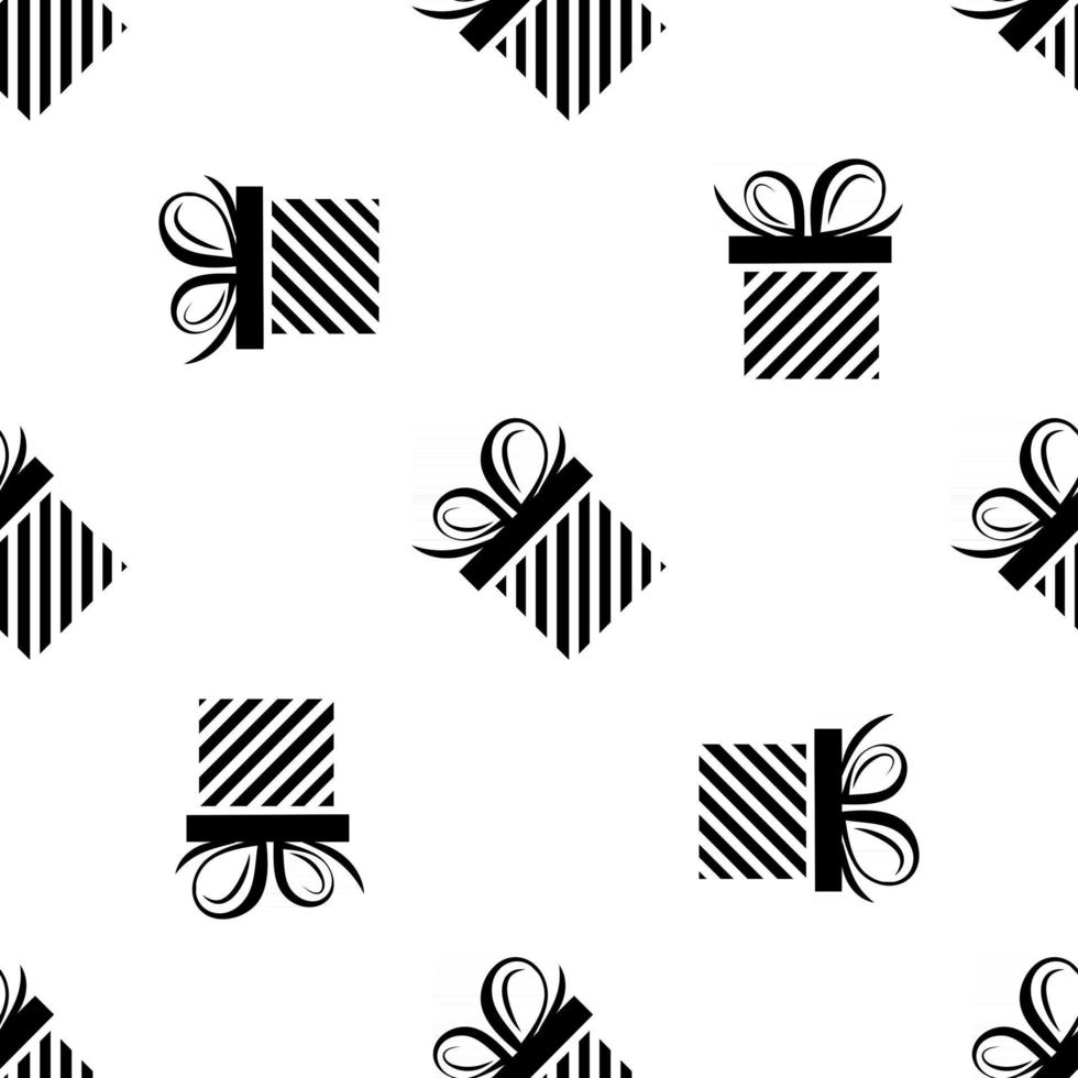 caja de regalo de navidad de patrones sin fisuras vector