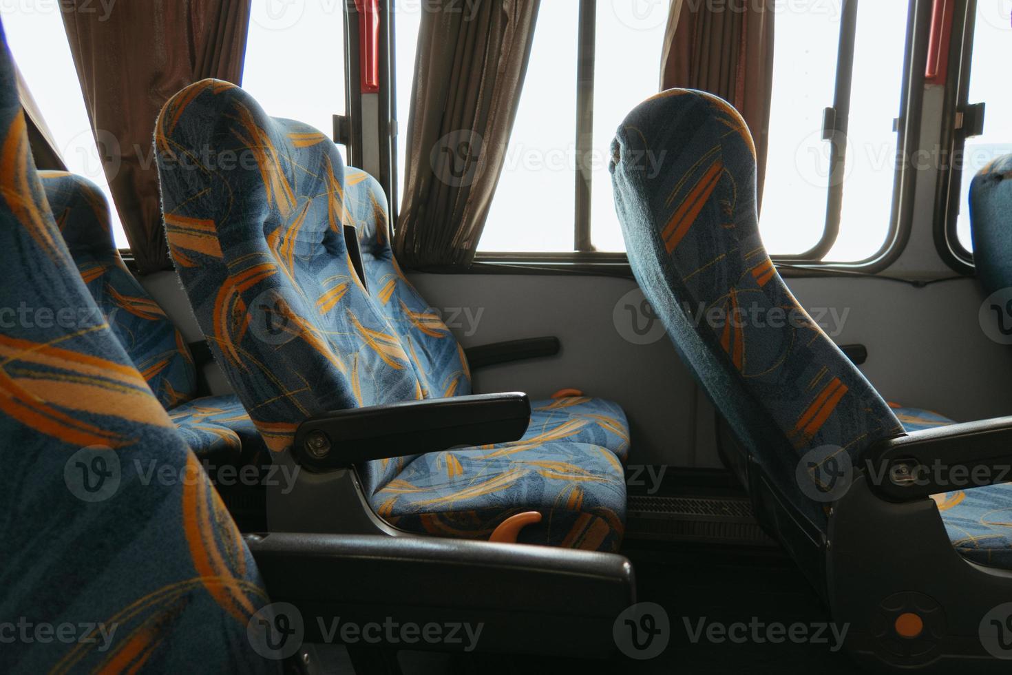 interior of new modern bus photo