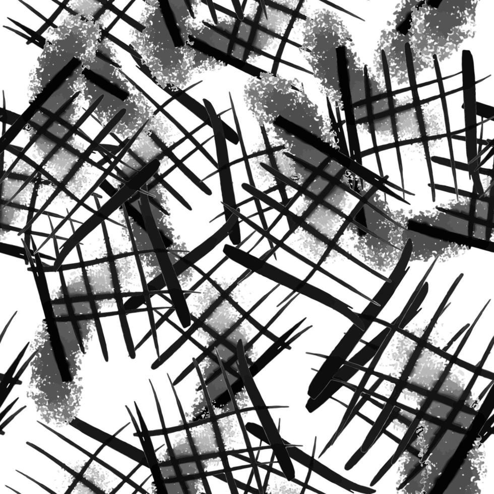 Abstract seamless background. Strokes made with ink. Vector. Hand drawing. vector