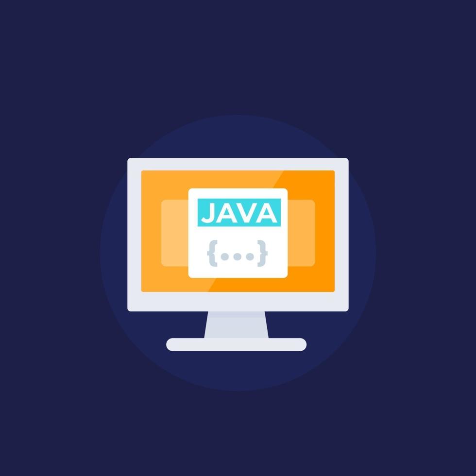 JAVA coding, programming vector icon