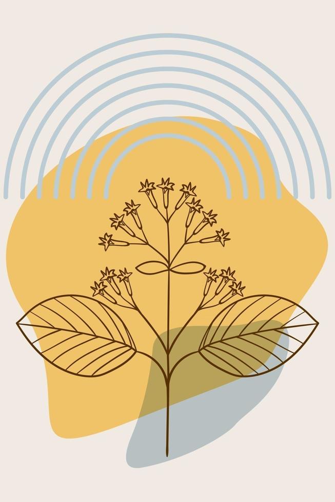 quina bark tree, abstract, poster, minimal vector