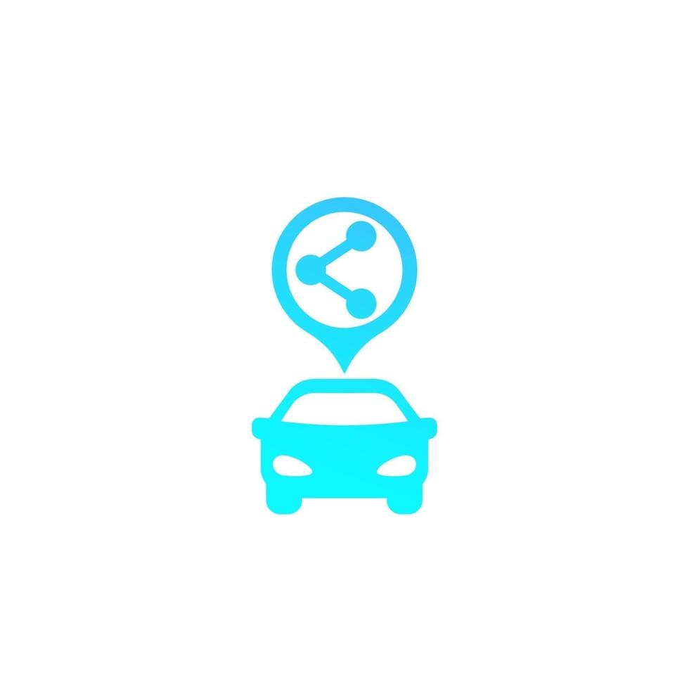 carsharing service vector logo, icon