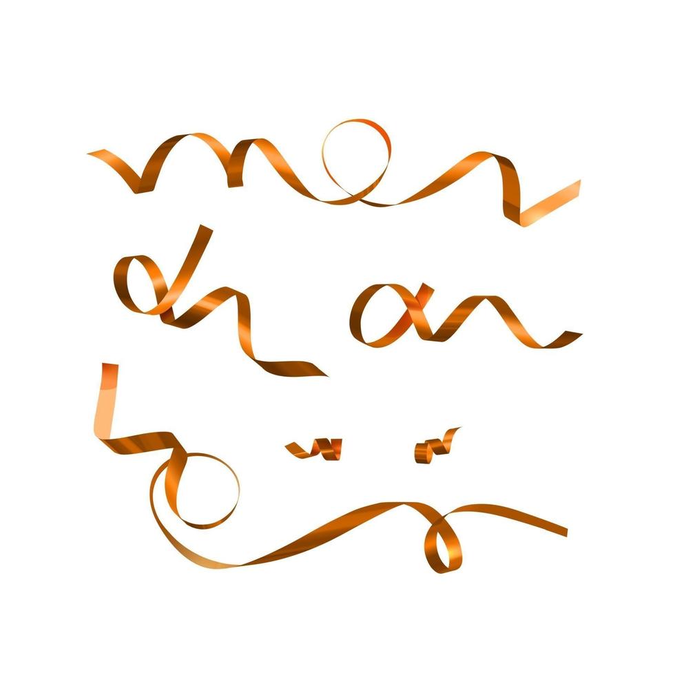 realistic holiday ribbons for decor vector